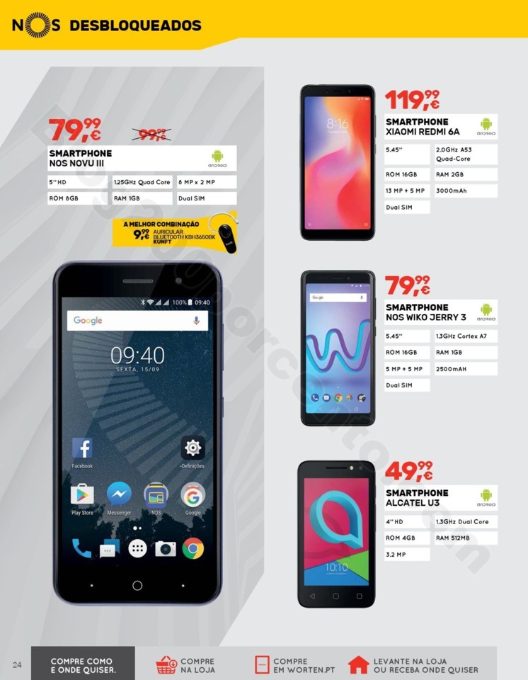 Antevisão Folheto WORTEN Mobile Promoções até 