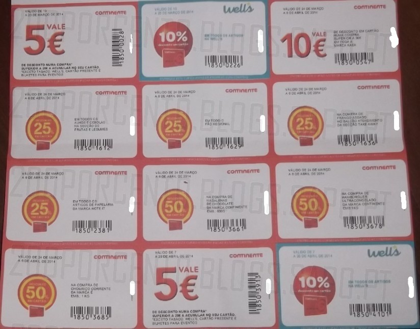Os cupões do | CONTINENTE | para março e abril