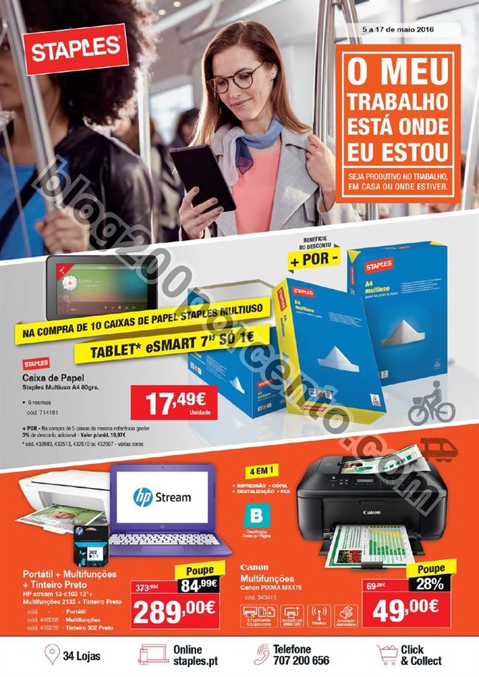 Antevisão Folheto STAPLES Promoções de 5 a 17 m