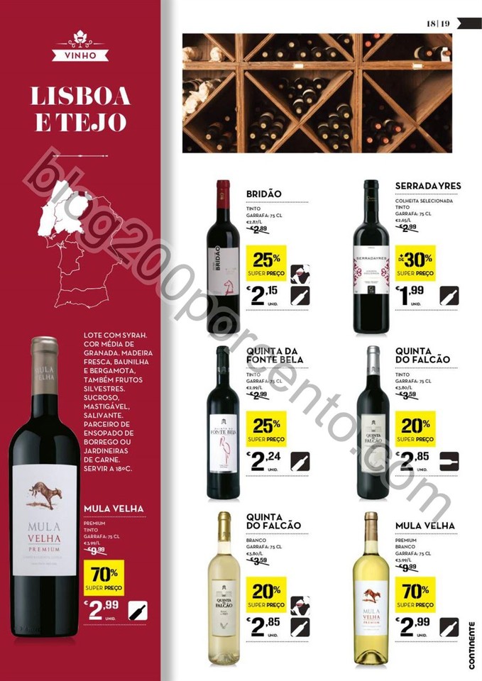 Antevisão Folheto CONTINENTE Vinhos promoções d
