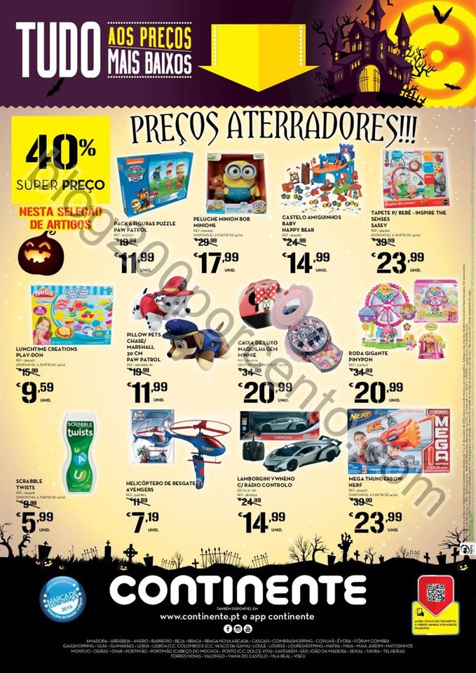 Antevisão Folheto CONTINENTE Halloween promoçõe