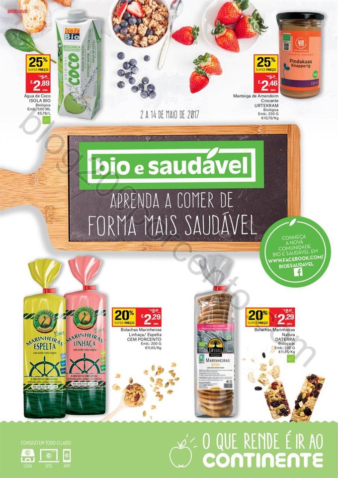 Novo Folheto CONTINENTE Bio &amp; Saudável promoçõe