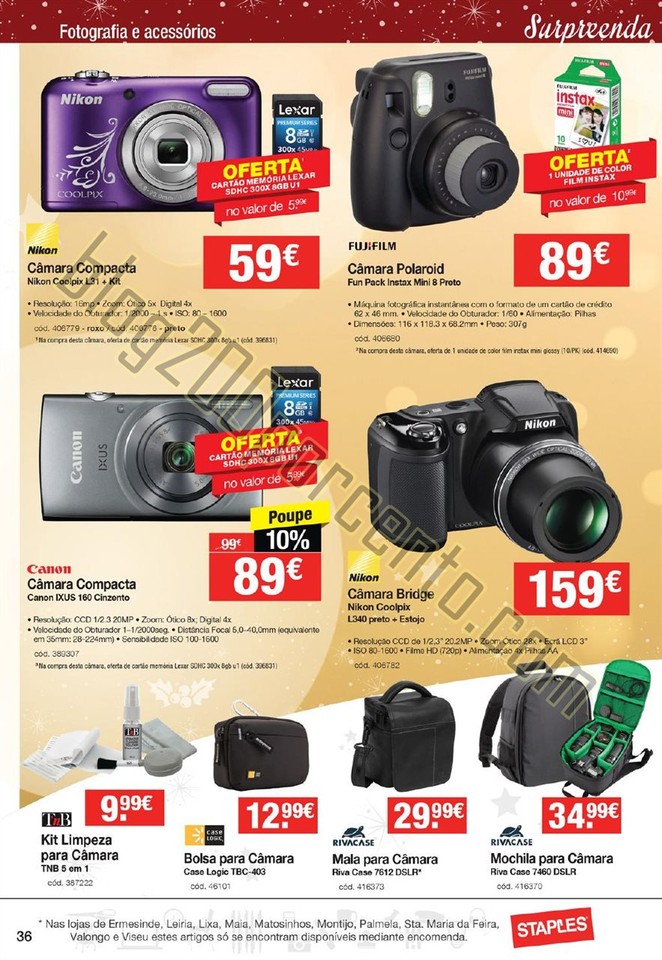 Antevisão Folheto STAPLES Natal promoções de 26
