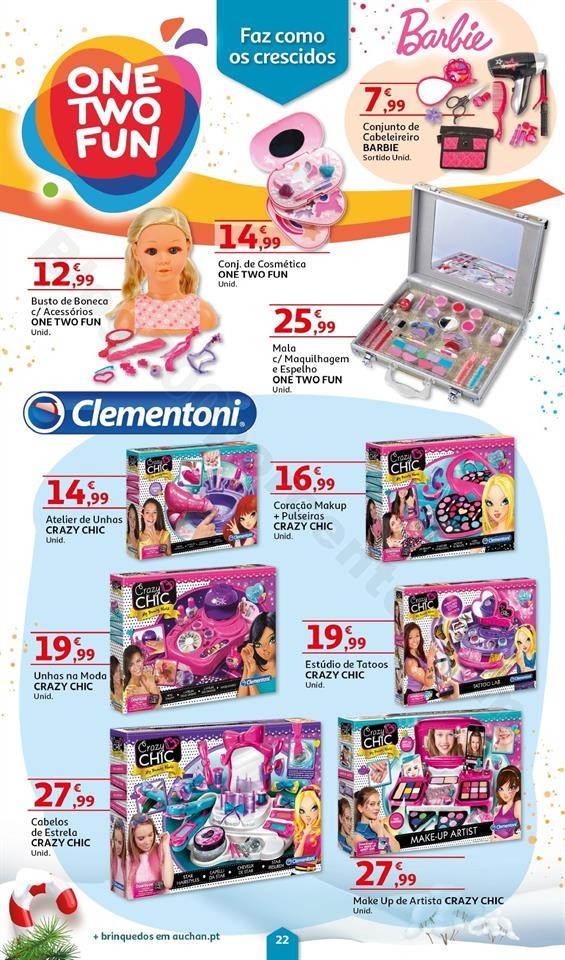 Folheto Brinquedos Natal AUCHAN Promoções de 8 n
