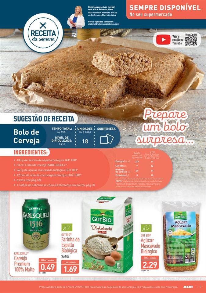 Antevisão Folheto ALDI Promoções a partir de 6 