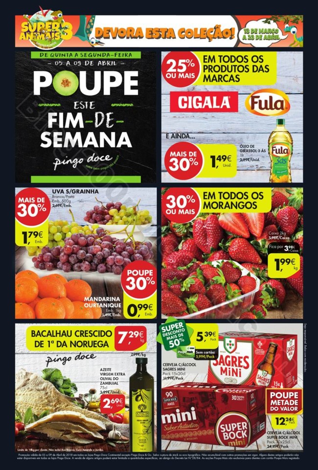 Antevisão Folheto PINGO DOCE Fim de semana - 5 a 