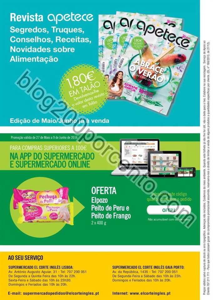 Novo Folheto EL CORTE INGLÉS Promoções de 27 ma