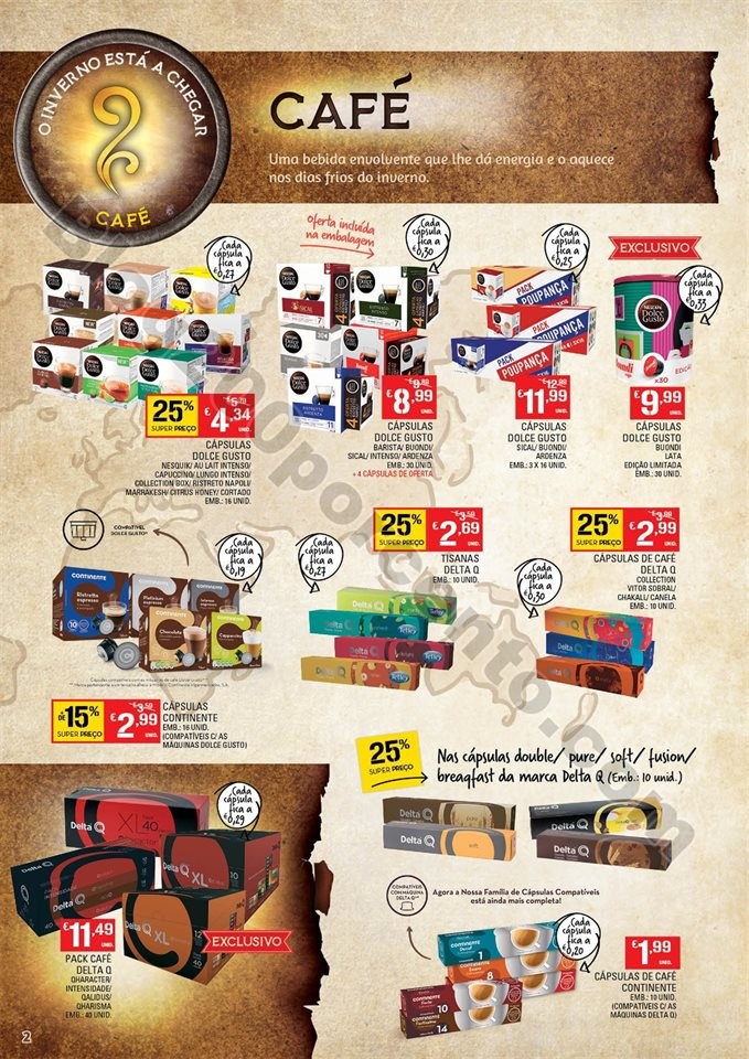 Antevisão Folheto CONTINENTE Bebidas quentes prom