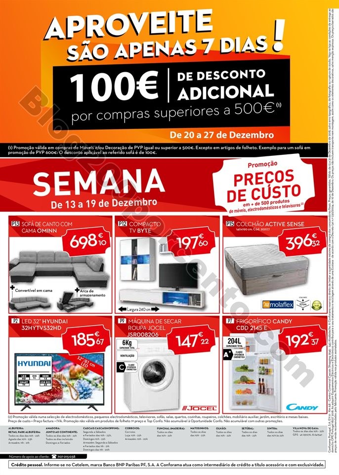 Antevisão Folheto CONFORAMA Natal promoções de 