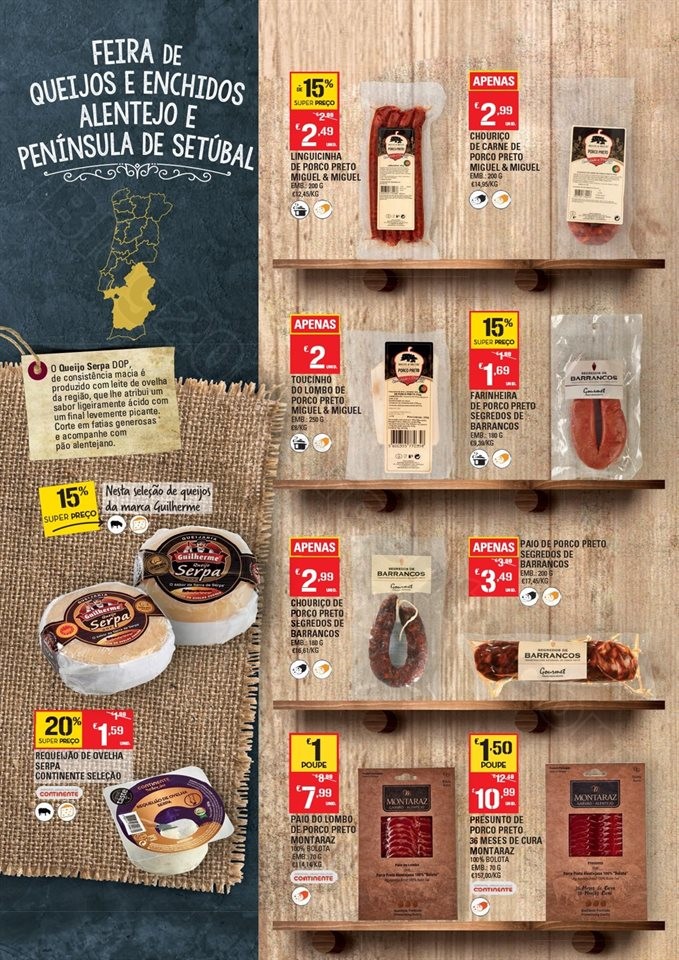 Antevisão Folheto CONTINENTE Feira Queijos, Enchi