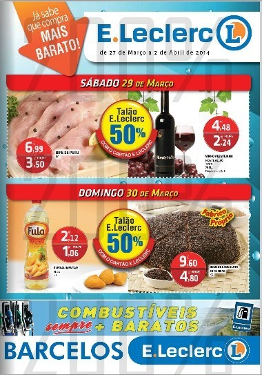 Antevisão Folheto | E-LECLERC | Barcelos de 27 março a 2 abril