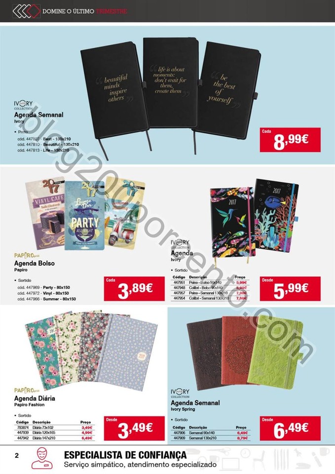 Antevisão Folheto STAPLES Agendas promoções de 