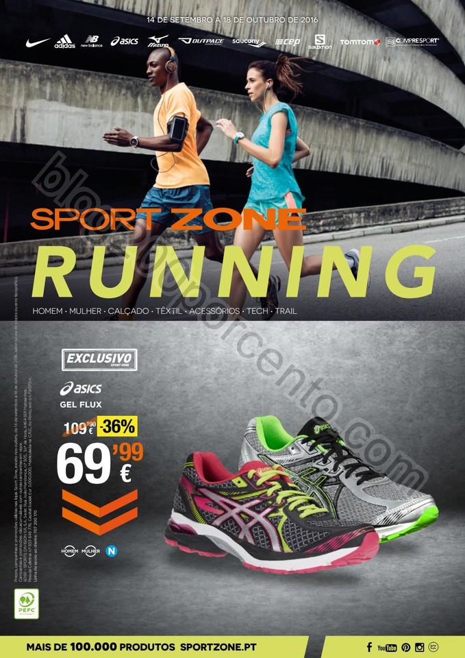 Novo Folheto SPORT ZONE Running de 14 setembro a 1