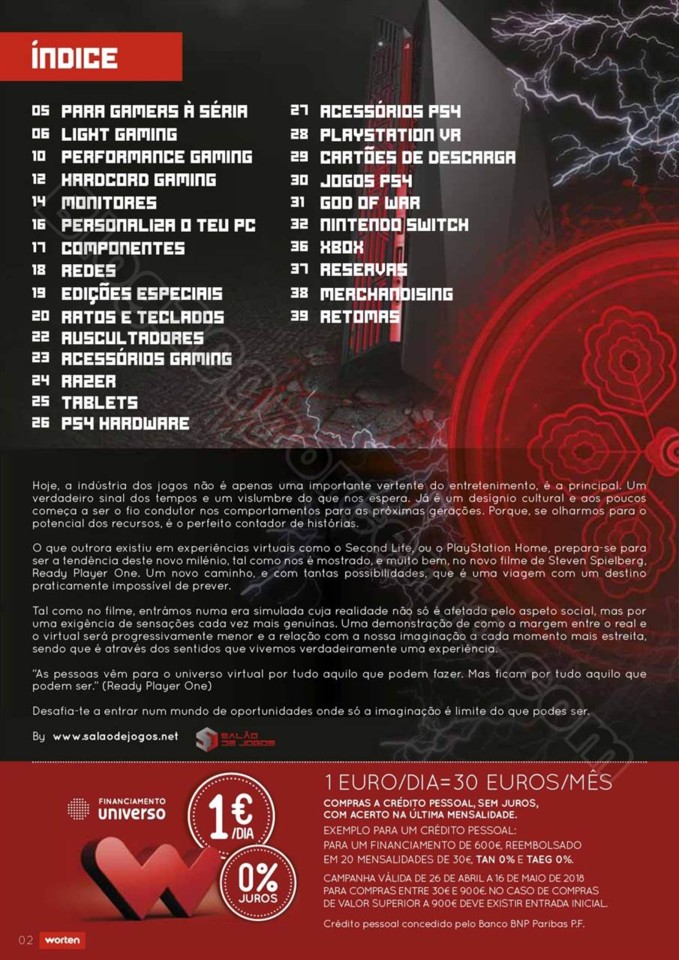 Antevisão Folheto WORTEN Gaming promoções de 26