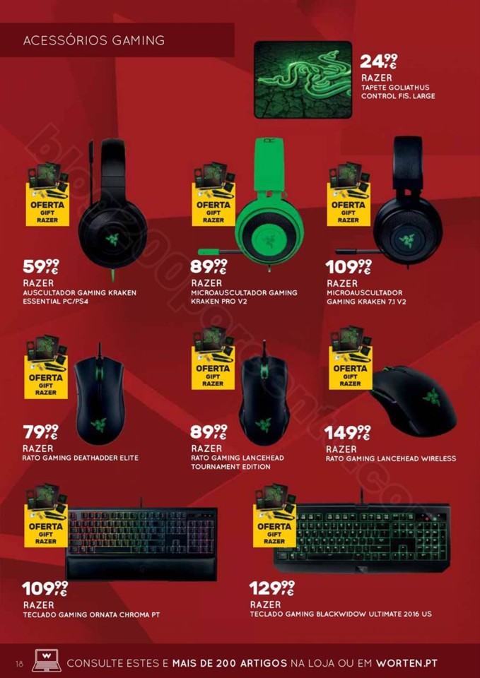 Novo Folheto WORTEN Gamer promoções até 22 nove