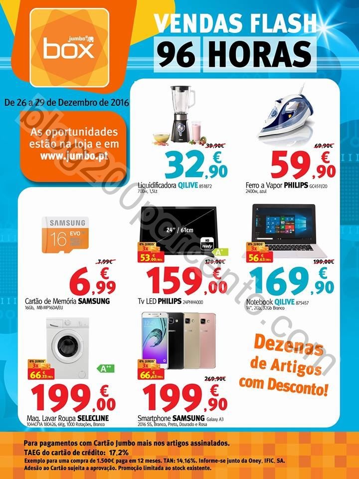 96 horas descontos BOX - JUMBO de 26 a 29 dezembro