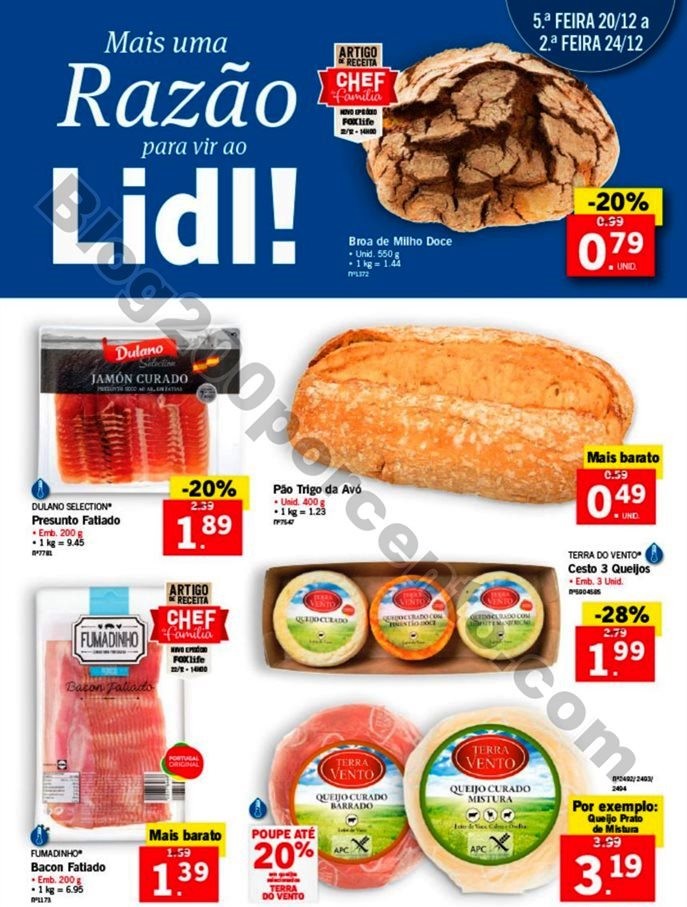 Antevisão Folheto LIDL Fim de semana 20 a 24 deze