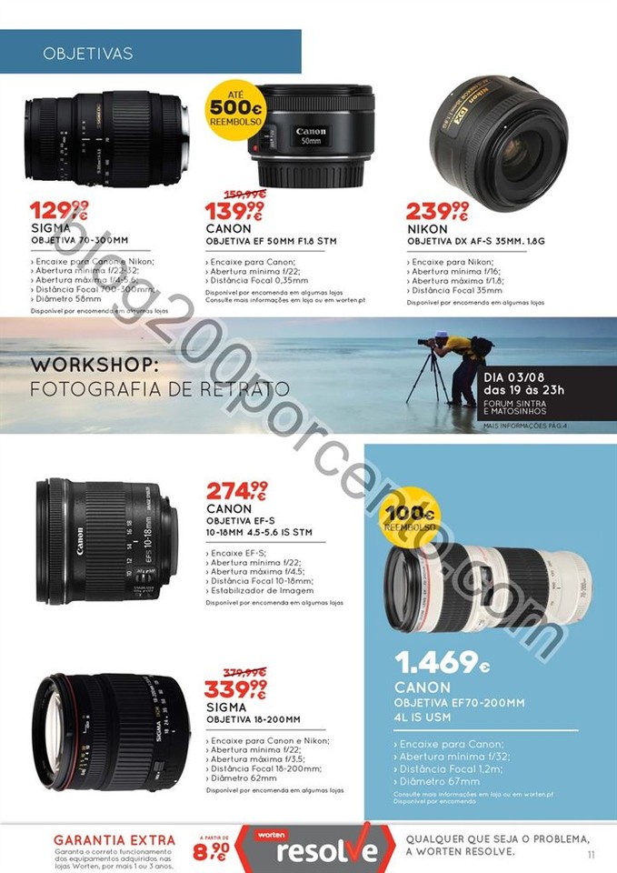 Novo Folheto WORTEN Especial fotografia até 17 ag