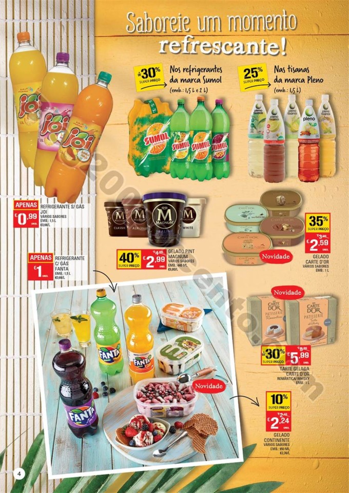 Antevisão Folheto CONTINENTE Bebidas e Gelados 26