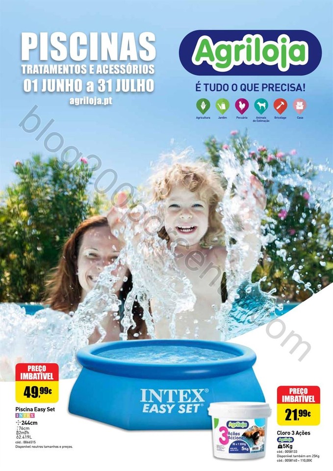 Antevisão Folheto AGRILOJA Piscinas de 1 junho a 