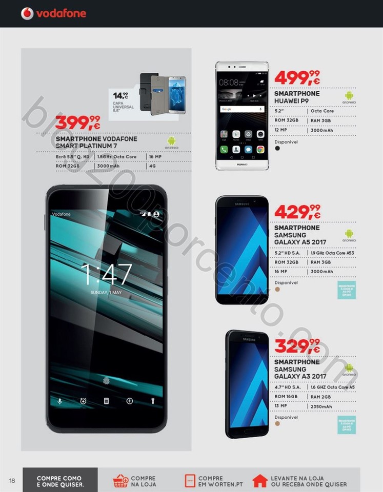 Antevisão Folheto WORTEN Mobile promoções de17 