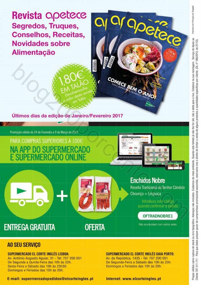 Novo Folheto EL CORTE INGLÉS Promoções de 24 fe