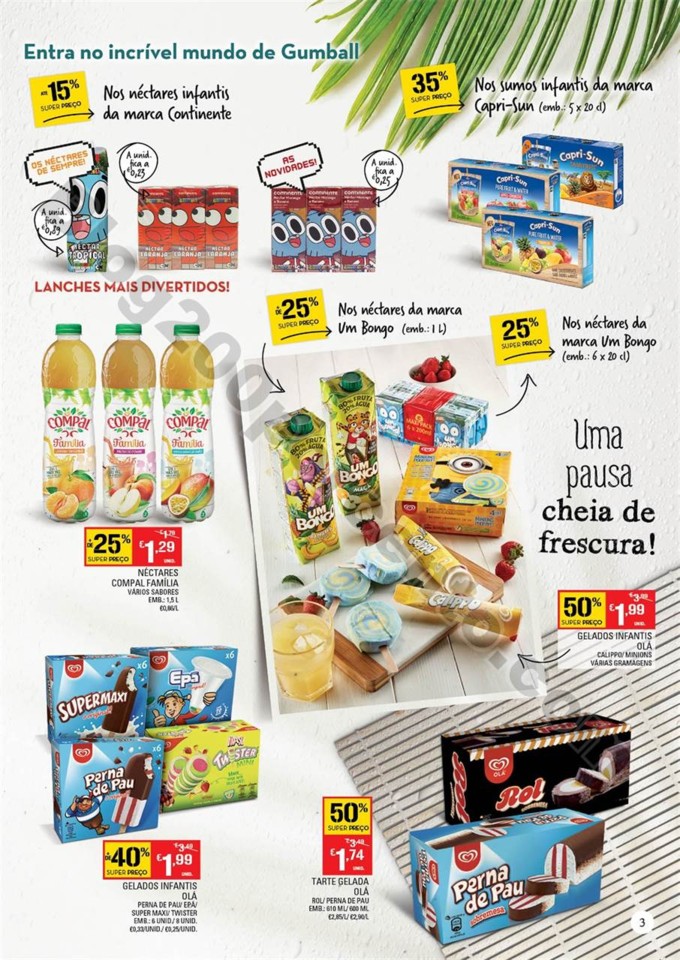 Antevisão Folheto CONTINENTE Bebidas e Gelados 26