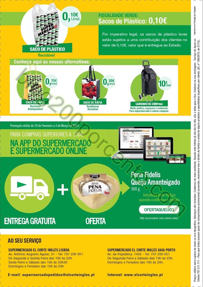 Novo Folheto EL CORTE INGLÉS promoções de 19 fe