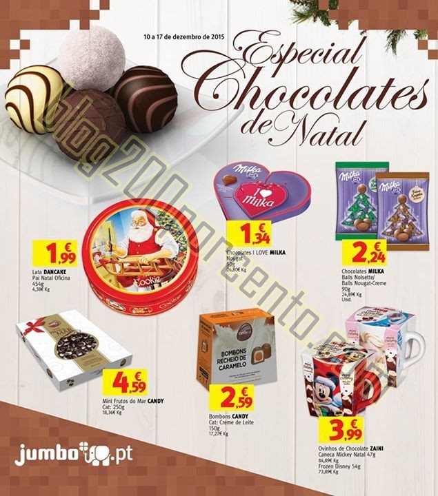 Novo Folheto JUMBO Chocolates de Natal de 10 a 17 