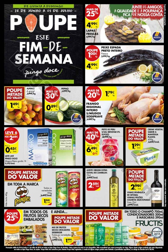 Pingo Doce Fim de semana madeira 28 junho a 1 julh