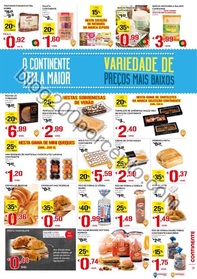 Antevisão Folheto CONTINENTE Promoções de 9 a 1