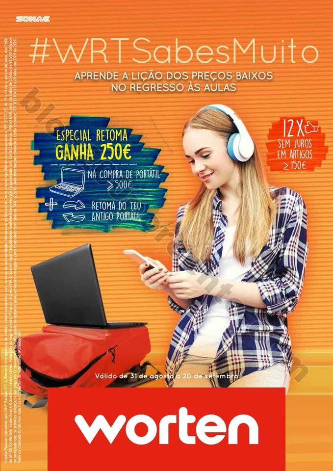Antevisão Folheto WORTEN Regresso às aulas de 31