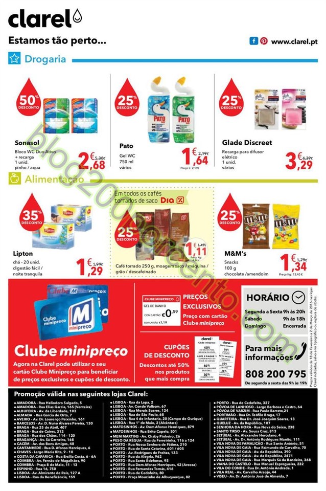 Antevisão Folheto CLAREL Promoções de 18 fevere