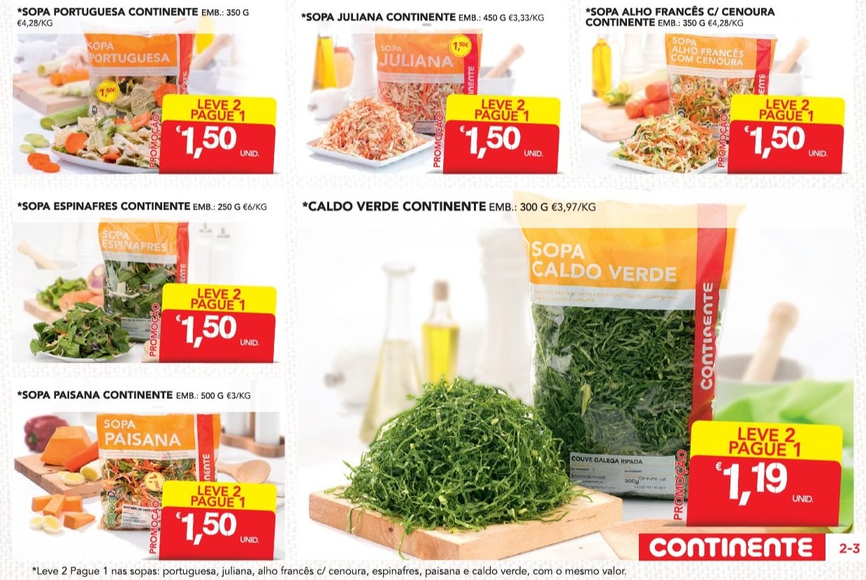 Acumulação L2P1 + 25% | CONTINENTE | Sopas preparadas