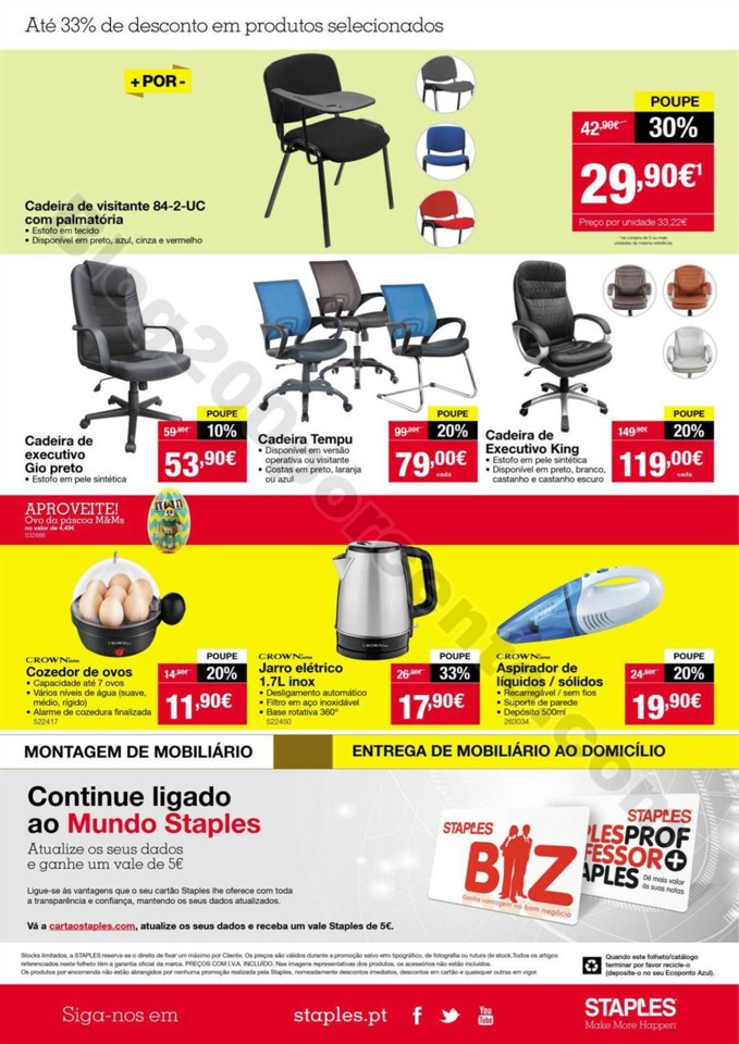 Antevisão folheto STAPLES promoções de 21 a 27 