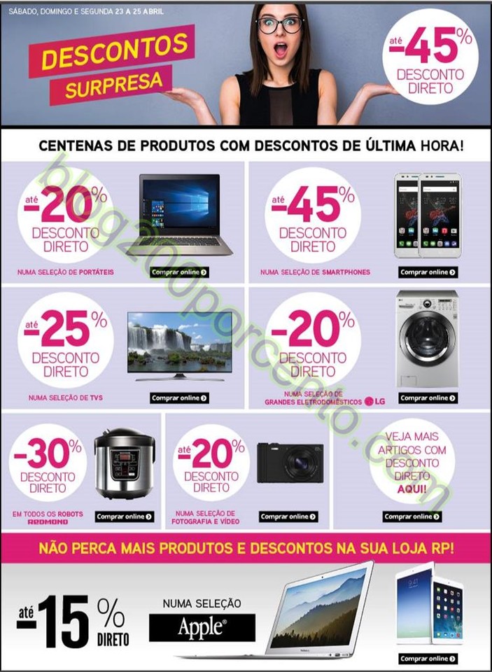 Antevisão descontos surpresa RADIO POPULAR de 23 