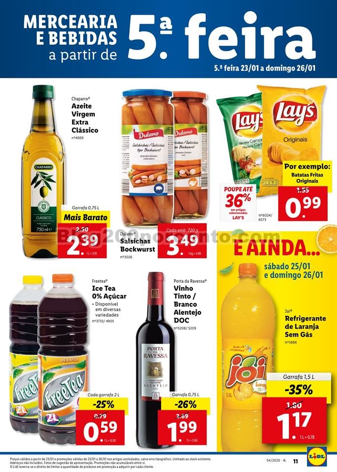 Antevisão Folheto LIDL Promoções de 20 a 26 jan