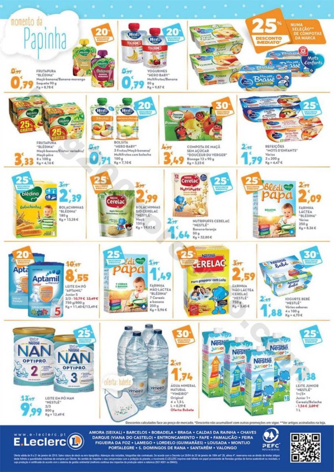 Antevisão Folheto E-LECLERC Bebé promoções de 