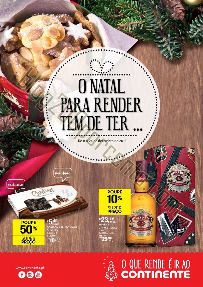 Antevisão folheto CONTINENTE Natal Alimentar de 8