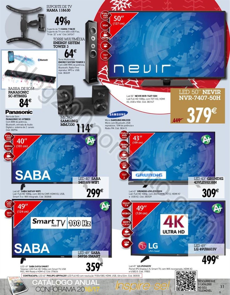 Antevisão Folheto CONFORAMA Natal Promoções de 