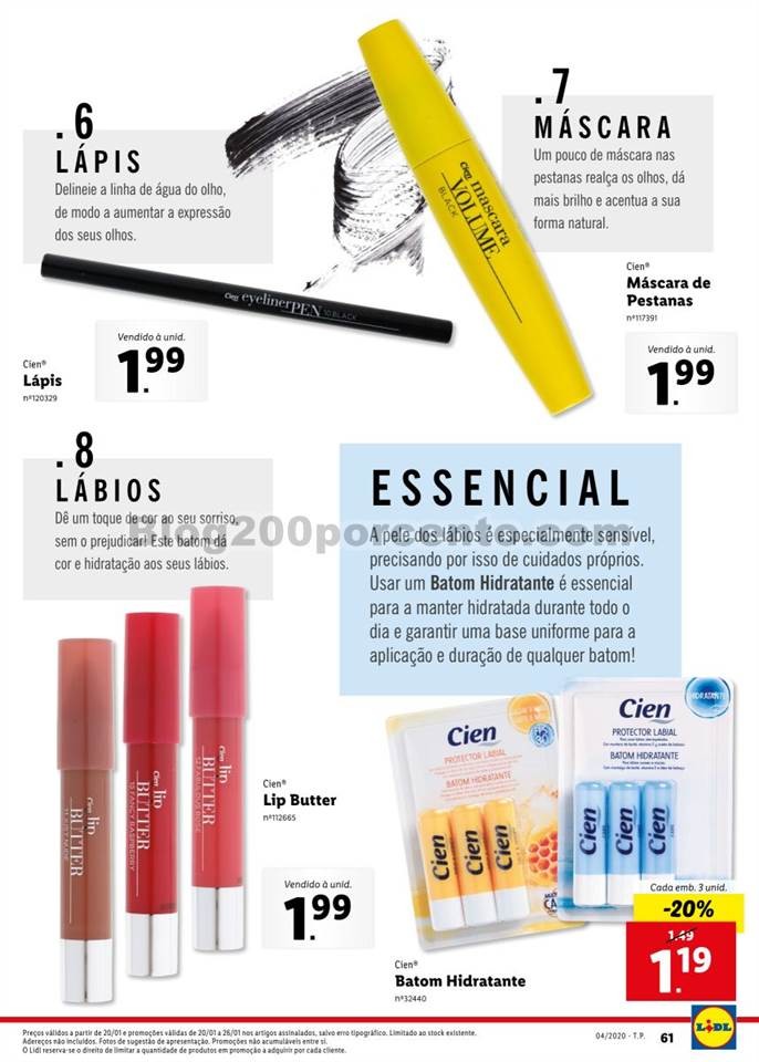 Antevisão Folheto LIDL Beleza Promoções de 20 a