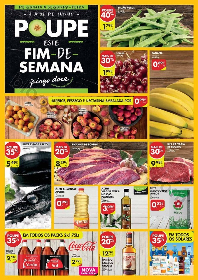 Antevisão Folheto PINGO DOCE Fim de semana de 8 a