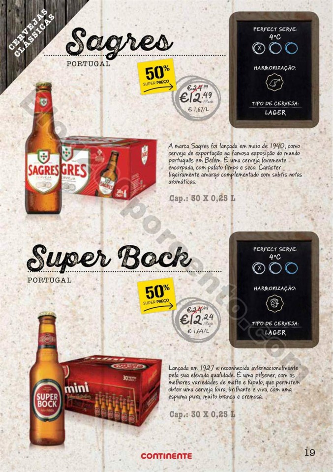 Antevisão Folheto CONTINENTE Especial cervejas de