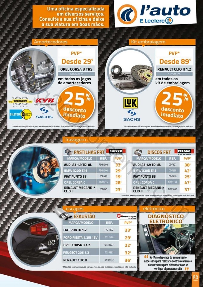 Antevisão Folheto E-LECLERC Auto promoções de 3