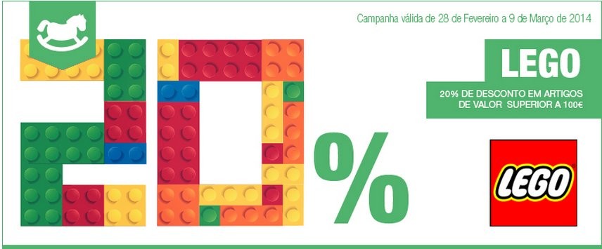 20% de desconto | EL CORTE INGLÉS | Lego, até 9 março