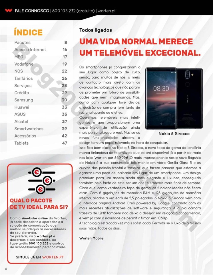 Antevisão Folheto WORTEN Mobile mundial promoçõ