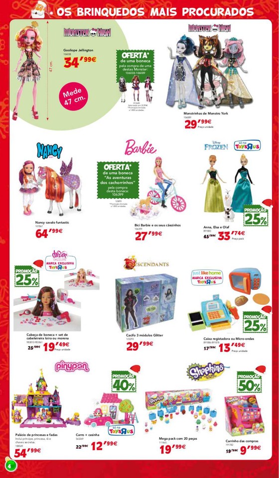 Novo Folheto TOYSRUS Brinquedos Natal de 11 a 22 d