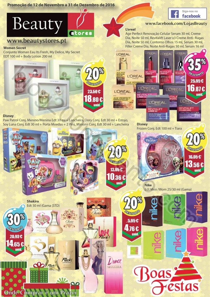 Antevisão Folheto BEAUTY STORES Natal promoções
