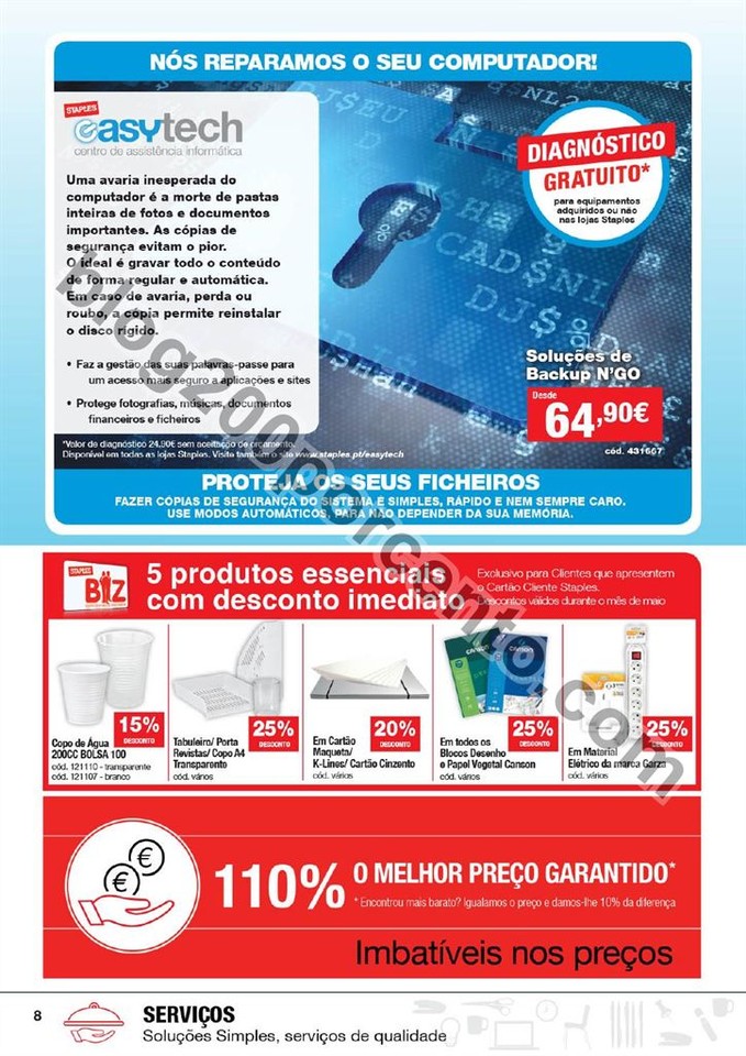Antevisão Folheto STAPLES Promoções de 5 a 17 m