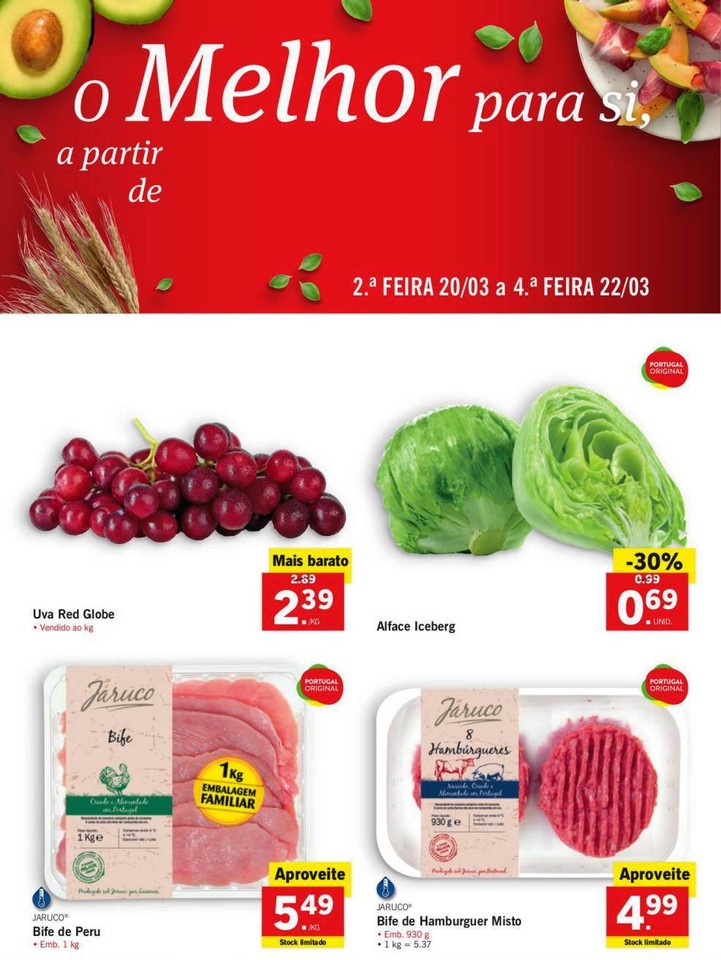 Antevisão Folheto LIDL Promoções de 20 a 22 mar